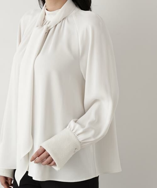 PINKY & DIANNE / ピンキーアンドダイアン シャツ・ブラウス | ◆ジャギーカフスリボンブラウス | 詳細11