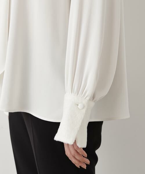 PINKY & DIANNE / ピンキーアンドダイアン シャツ・ブラウス | ◆ジャギーカフスリボンブラウス | 詳細12