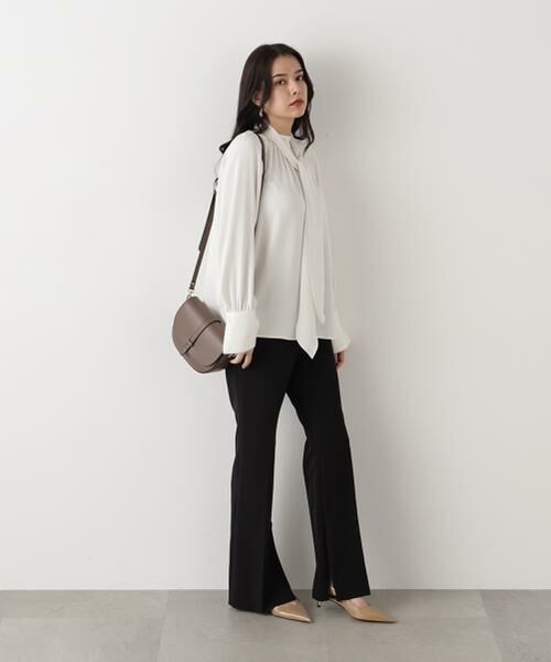 PINKY & DIANNE / ピンキーアンドダイアン シャツ・ブラウス | ◆ジャギーカフスリボンブラウス | 詳細5