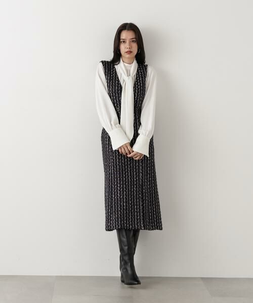 PINKY & DIANNE / ピンキーアンドダイアン シャツ・ブラウス | ◆ジャギーカフスリボンブラウス | 詳細6