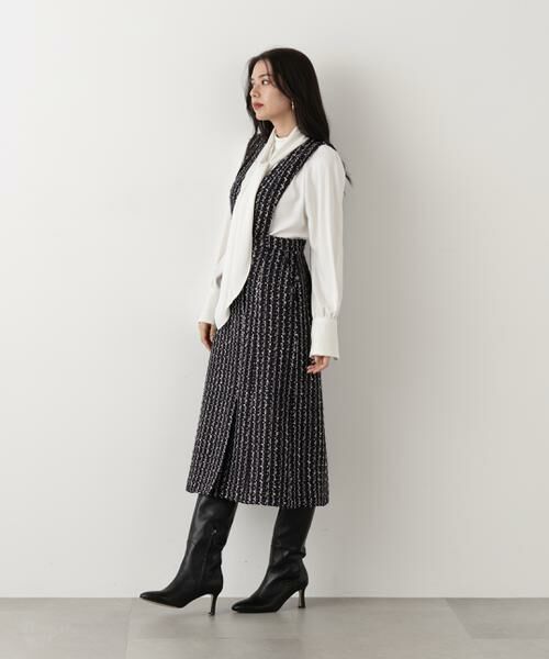 PINKY & DIANNE / ピンキーアンドダイアン シャツ・ブラウス | ◆ジャギーカフスリボンブラウス | 詳細7