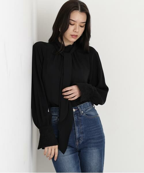 PINKY & DIANNE / ピンキーアンドダイアン シャツ・ブラウス | ◆ジャギーカフスリボンブラウス | 詳細18