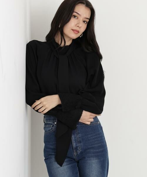 PINKY & DIANNE / ピンキーアンドダイアン シャツ・ブラウス | ◆ジャギーカフスリボンブラウス | 詳細19