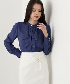 PINKY & DIANNE / ピンキーアンドダイアン シャツ・ブラウス | ◆フロントラッフルパール釦ブラウス