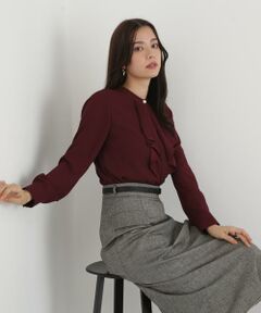 PINKY & DIANNE / ピンキーアンドダイアン シャツ・ブラウス | ◆フロントラッフルパール釦ブラウス