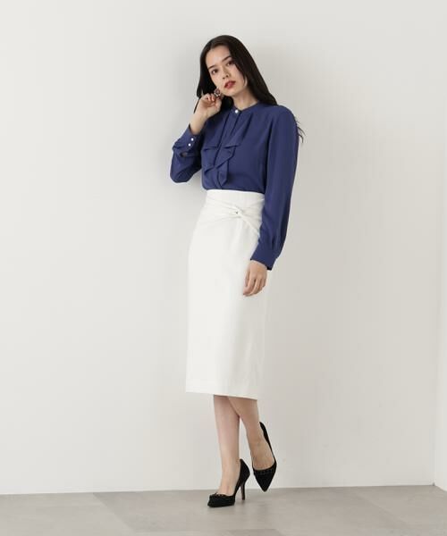 PINKY & DIANNE / ピンキーアンドダイアン シャツ・ブラウス | ◆フロントラッフルパール釦ブラウス | 詳細4