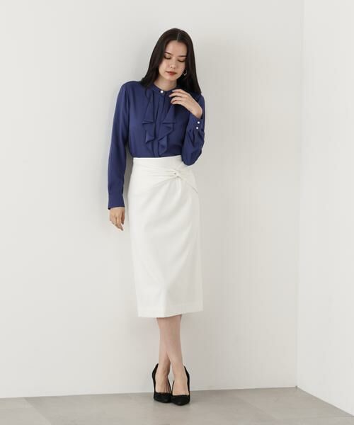 PINKY & DIANNE / ピンキーアンドダイアン シャツ・ブラウス | ◆フロントラッフルパール釦ブラウス | 詳細5