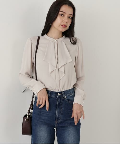 PINKY & DIANNE / ピンキーアンドダイアン シャツ・ブラウス | ◆フロントラッフルパール釦ブラウス | 詳細11