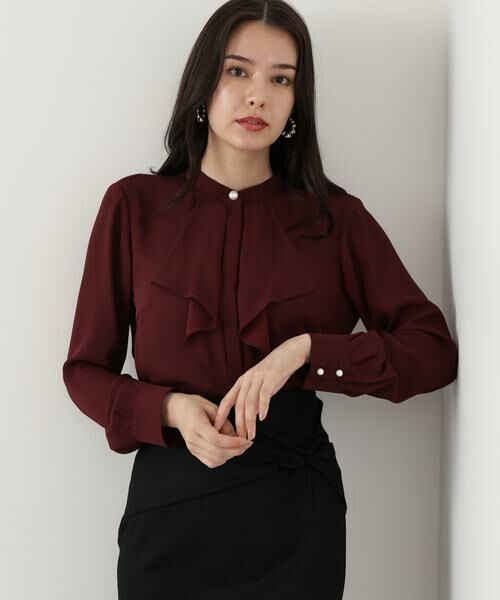 PINKY & DIANNE / ピンキーアンドダイアン シャツ・ブラウス | ◆フロントラッフルパール釦ブラウス | 詳細17