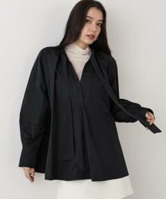 PINKY & DIANNE / ピンキーアンドダイアン シャツ・ブラウス | ◆タックフレアボウブラウス