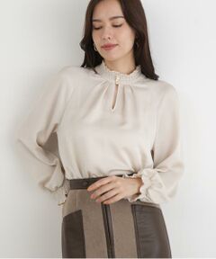 PINKY & DIANNE / ピンキーアンドダイアン シャツ・ブラウス | ◆シャーリングネックギャザーブラウス