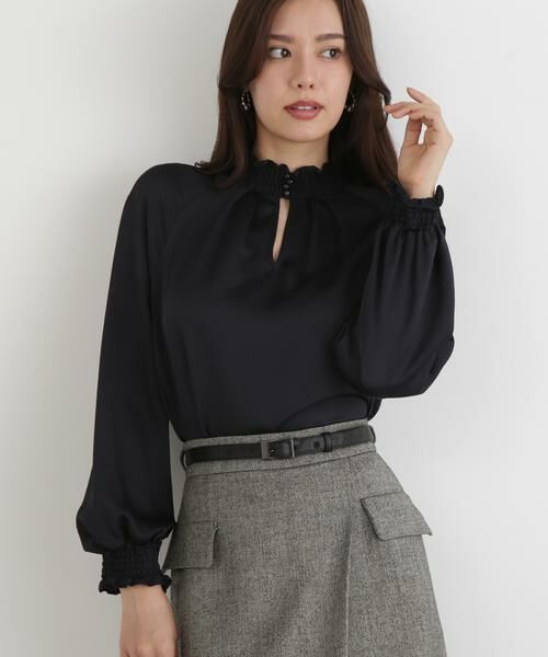 PINKY & DIANNE / ピンキーアンドダイアン シャツ・ブラウス | ◆シャーリングネックギャザーブラウス | 詳細2