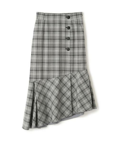 PINKY & DIANNE / ピンキーアンドダイアン スカート | ◆グレンチェックアシンメトリーラッフルスカート | 詳細1