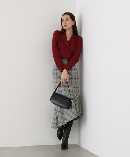 PINKY & DIANNE / ピンキーアンドダイアン スカート | ◆グレンチェックアシンメトリーラッフルスカート | 詳細6