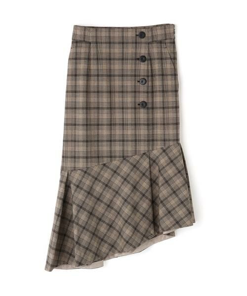 PINKY & DIANNE / ピンキーアンドダイアン スカート | ◆グレンチェックアシンメトリーラッフルスカート | 詳細10