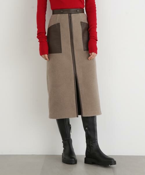 PINKY & DIANNE / ピンキーアンドダイアン スカート | ◆ウールレットジップスカート | 詳細2