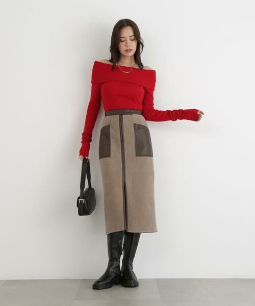 PINKY & DIANNE / ピンキーアンドダイアン スカート | ◆ウールレットジップスカート | 詳細3