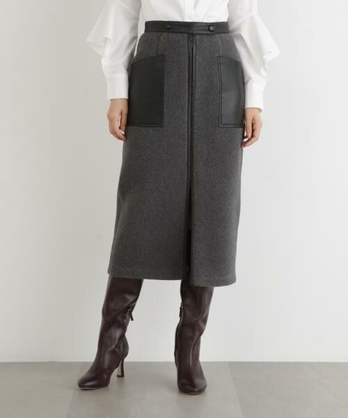 PINKY & DIANNE / ピンキーアンドダイアン スカート | ◆ウールレットジップスカート | 詳細9