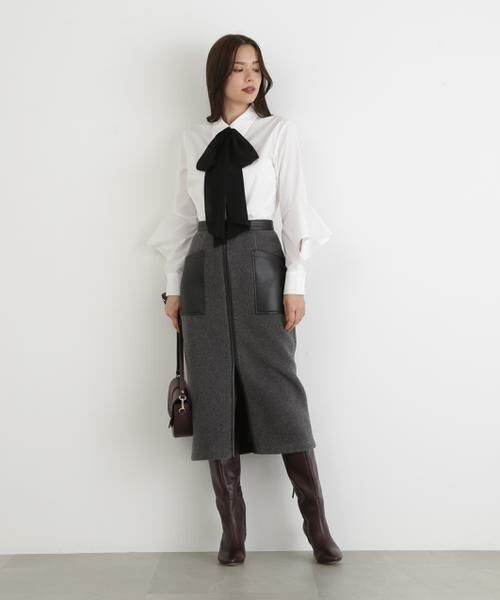 PINKY & DIANNE / ピンキーアンドダイアン スカート | ◆ウールレットジップスカート | 詳細10