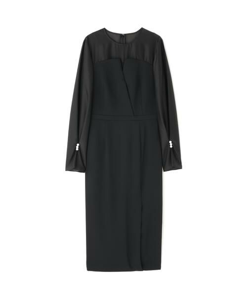 PINKY & DIANNE / ピンキーアンドダイアン ミニ丈・ひざ丈ワンピース | ◆パールスリーブドッキングワンピース | 詳細21