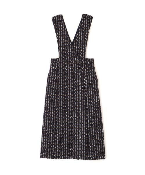PINKY & DIANNE / ピンキーアンドダイアン ミニ丈・ひざ丈ワンピース | ◆ループツイードジャンバースカート | 詳細14