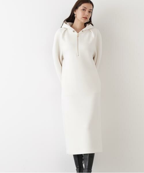 PINKY & DIANNE / ピンキーアンドダイアン ミニ丈・ひざ丈ワンピース | ◆タックスリーブフーディワンピース | 詳細3