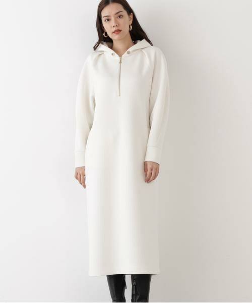 PINKY & DIANNE / ピンキーアンドダイアン ミニ丈・ひざ丈ワンピース | ◆タックスリーブフーディワンピース | 詳細5