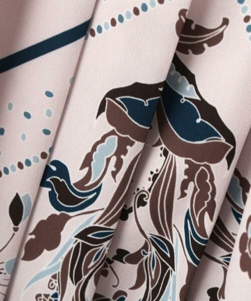 PINKY & DIANNE / ピンキーアンドダイアン ミニ丈・ひざ丈ワンピース | ◆フローラルスカーフプリントワンピース | 詳細10