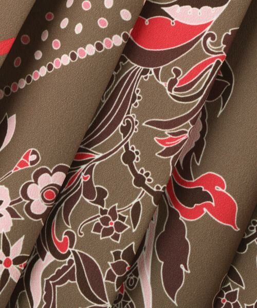 PINKY & DIANNE / ピンキーアンドダイアン ミニ丈・ひざ丈ワンピース | ◆フローラルスカーフプリントワンピース | 詳細23