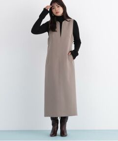 PINKY & DIANNE / ピンキーアンドダイアン ミニ丈・ひざ丈ワンピース | ◆キーネックジャンパースカート