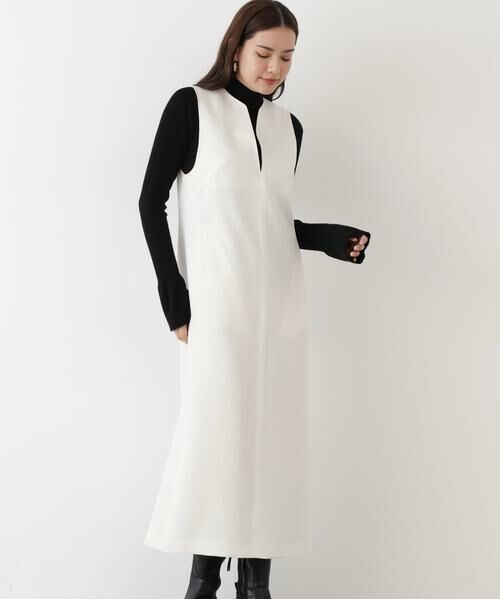 PINKY & DIANNE / ピンキーアンドダイアン ミニ丈・ひざ丈ワンピース | ◆キーネックジャンパースカート | 詳細2