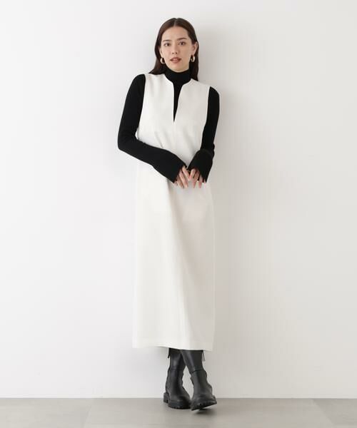 PINKY & DIANNE / ピンキーアンドダイアン ミニ丈・ひざ丈ワンピース | ◆キーネックジャンパースカート | 詳細5