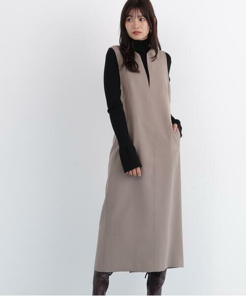 PINKY & DIANNE / ピンキーアンドダイアン ミニ丈・ひざ丈ワンピース | ◆キーネックジャンパースカート | 詳細29