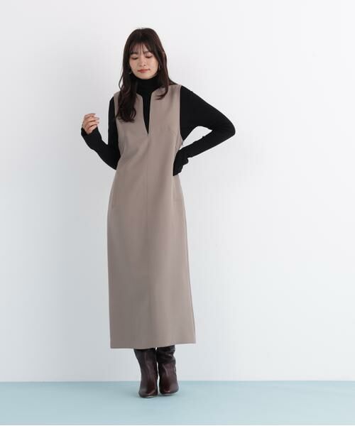 PINKY & DIANNE / ピンキーアンドダイアン ミニ丈・ひざ丈ワンピース | ◆キーネックジャンパースカート | 詳細30