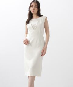 PINKY & DIANNE / ピンキーアンドダイアン ミニ丈・ひざ丈ワンピース | レースコンビタイトワンピース