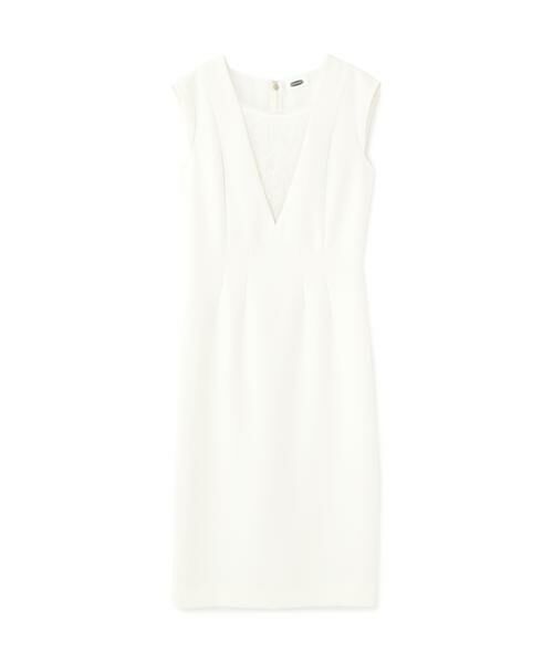 PINKY & DIANNE / ピンキーアンドダイアン ミニ丈・ひざ丈ワンピース | レースコンビタイトワンピース | 詳細1