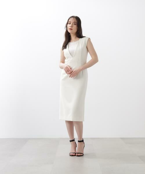 PINKY & DIANNE / ピンキーアンドダイアン ミニ丈・ひざ丈ワンピース | レースコンビタイトワンピース | 詳細2