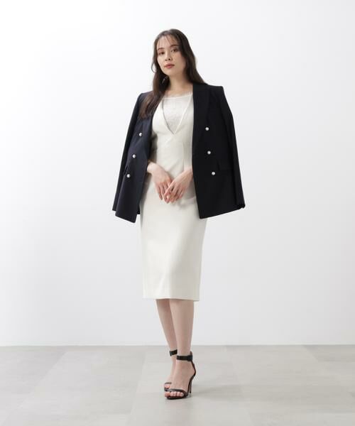 PINKY & DIANNE / ピンキーアンドダイアン ミニ丈・ひざ丈ワンピース | レースコンビタイトワンピース | 詳細4