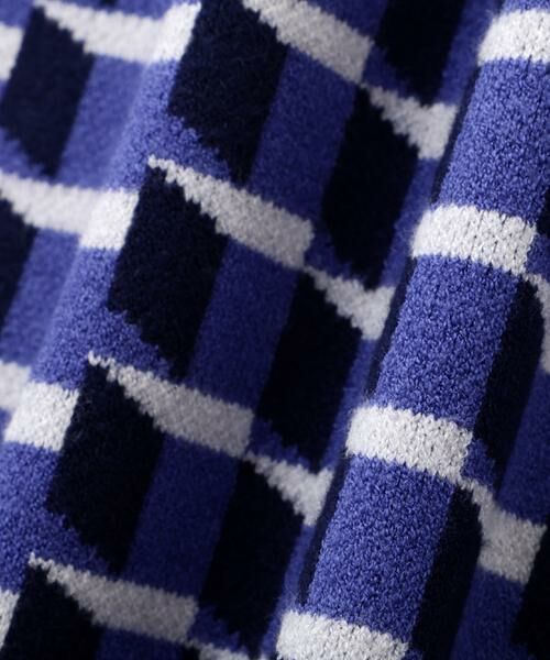 PINKY & DIANNE / ピンキーアンドダイアン ミニ丈・ひざ丈ワンピース | ◆ジオメトリックジャガードニットワンピース | 詳細13