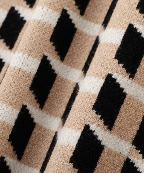 PINKY & DIANNE / ピンキーアンドダイアン ミニ丈・ひざ丈ワンピース | ◆ジオメトリックジャガードニットワンピース | 詳細19