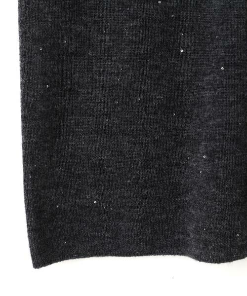 PINKY & DIANNE / ピンキーアンドダイアン ニット・セーター | ◆スパンコールシアーモックネックプルオーバー | 詳細28