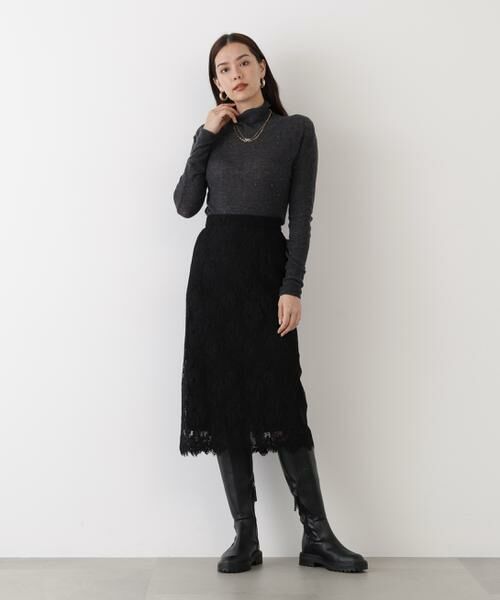 PINKY & DIANNE / ピンキーアンドダイアン ニット・セーター | ◆スパンコールシアーモックネックプルオーバー | 詳細19