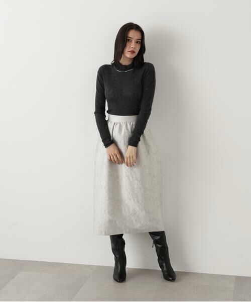 PINKY & DIANNE / ピンキーアンドダイアン ニット・セーター | ◆スパンコールシアーモックネックプルオーバー | 詳細22