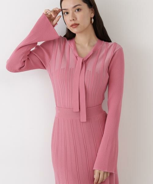 PINKY & DIANNE / ピンキーアンドダイアン ニット・セーター | ◆ベルスリーブボウタイニットプルオーバー | 詳細3