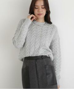 PINKY & DIANNE / ピンキーアンドダイアン ニット・セーター | ◆ラメケーブルニットプルオーバー