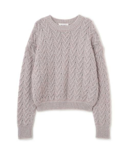 PINKY & DIANNE / ピンキーアンドダイアン ニット・セーター | ◆ラメケーブルニットプルオーバー | 詳細1