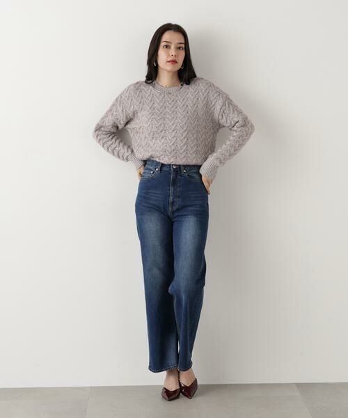 PINKY & DIANNE / ピンキーアンドダイアン ニット・セーター | ◆ラメケーブルニットプルオーバー | 詳細6