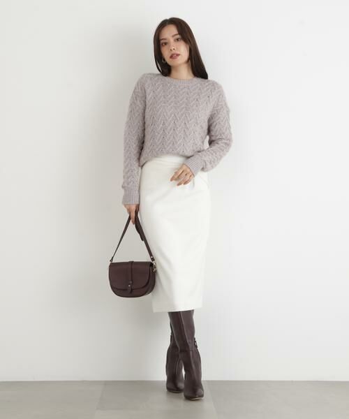 PINKY & DIANNE / ピンキーアンドダイアン ニット・セーター | ◆ラメケーブルニットプルオーバー | 詳細7