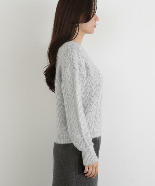 PINKY & DIANNE / ピンキーアンドダイアン ニット・セーター | ◆ラメケーブルニットプルオーバー | 詳細14