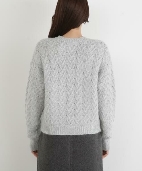 PINKY & DIANNE / ピンキーアンドダイアン ニット・セーター | ◆ラメケーブルニットプルオーバー | 詳細15